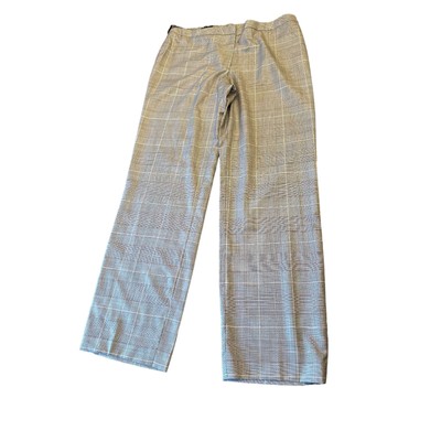 Escada Women's Plaid Dress Pants Size 44 Black/Gray