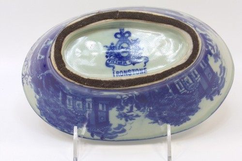 Vintage Victoria Ware Ironstone Bunny Rabbit Butter Mold. Flow Blue Reproduction - Picture 9 of 12