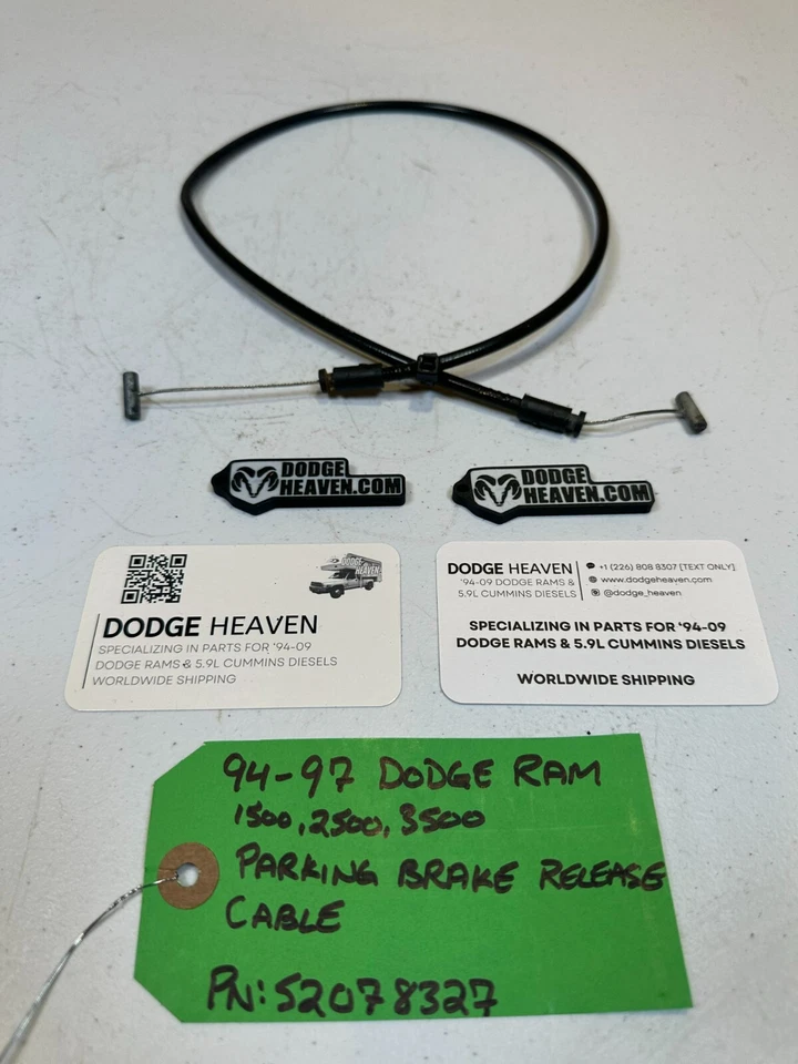Cable de liberación de freno de emergencia para freno de estacionamiento Dodge Ram 1994-1997 OEM 52078327 Foto 3 de 4