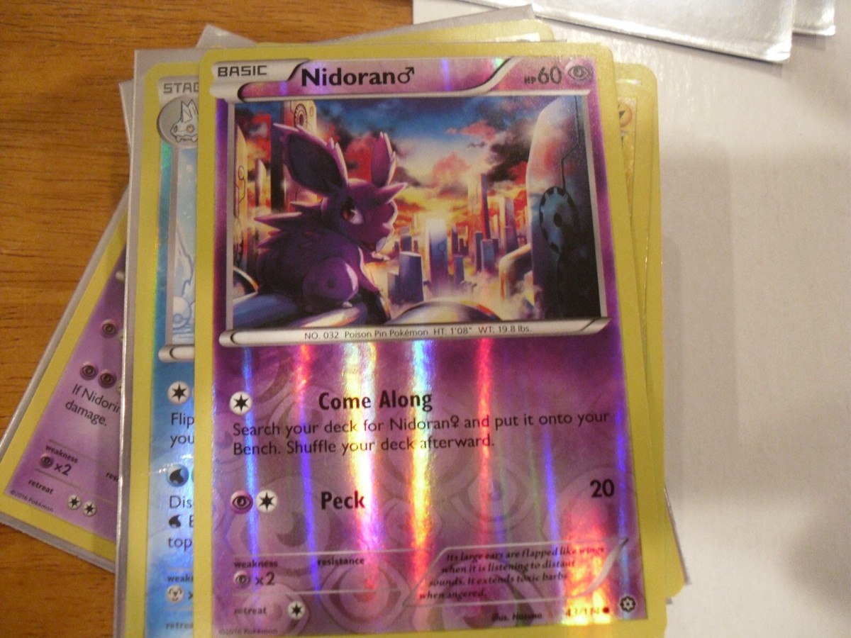 Nidoran #43/114 Steam Siege Reverse Holo Common Pokemon Card SHOWN BB