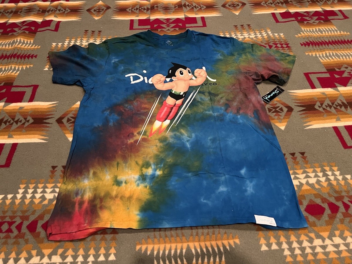 RARE🔥 Astro Boy x Diamond Supply Co Nebula Tie Dye T-Shirt XXL