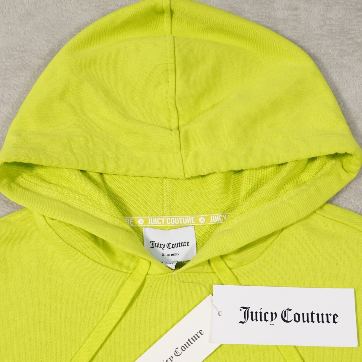 Juicy Couture Womens S Lime Green Jacket With Hoodie Long Juicy Couture Womens S Lime Green Jacket With Hoodie Long