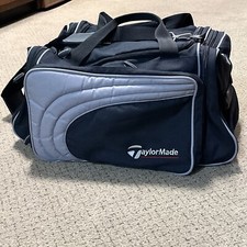 TAYLORMADE Golf Duffle Sports Gym Travel Bag Black With Padded Shoulder Strap
