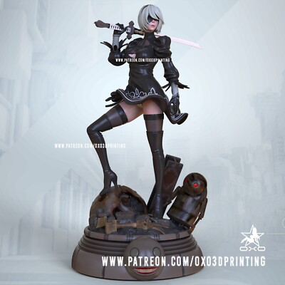 1/12, 1/10, 1/8th or 1/6th Scale OxO3D Nier Automata 2B Resin
