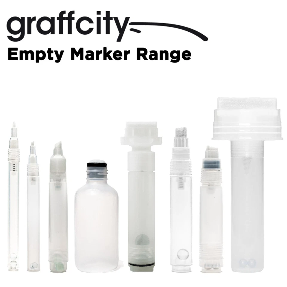 GC Empty Marker (FULL RANGE) Refillable Pens for Paint & Ink Bundle Options