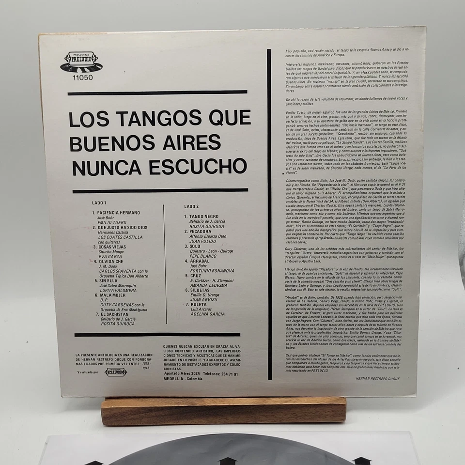 LOS TANGOS QUE BUENOS AIRES NO ESCUCHO VARIOUS LATIN RECORD ALBUM IMPORT VINYL - Image 3 of 4