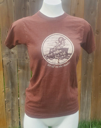 Vintage 70s e-z breiter Rolling Papers Single Stitch T-Shirt (S) Get off on the Doubie