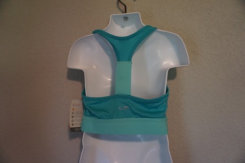 CHAMPION ADVANCED MEDIUM SUPPORT POWER CORE COMPRESSION TEAL XS SPORTS BRA - Picture 3 of 4