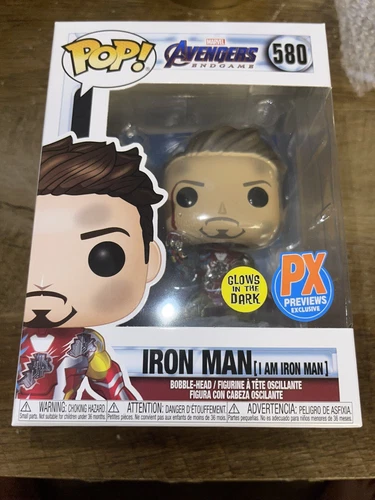 Funko Pop Marvel #580 Avengers Endgame I Am Iron Man - Glow GITD - PX Exclusive