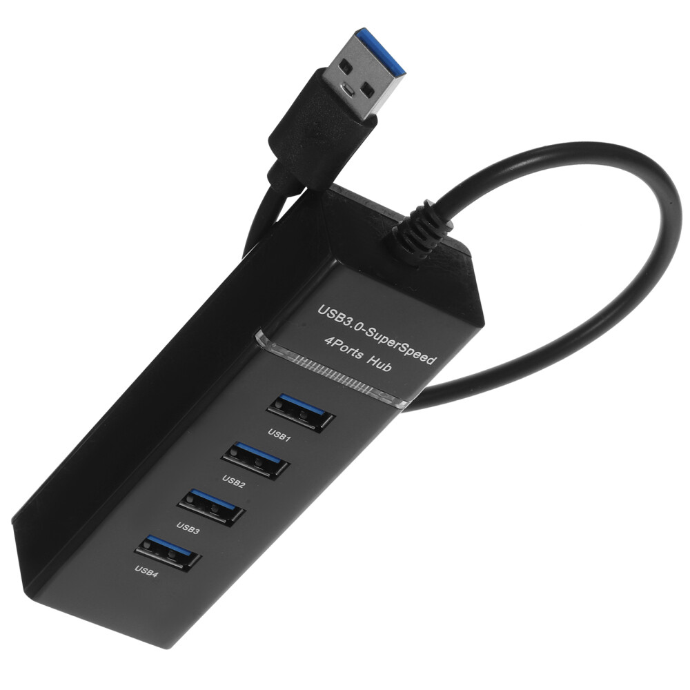 4-Port Slim USB 2.0 Hub with Multi-Charging Adapter