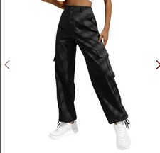 Stretch Twill Cropped Wide Leg Pant Straight Wide Leg Y2K Cargo Pants