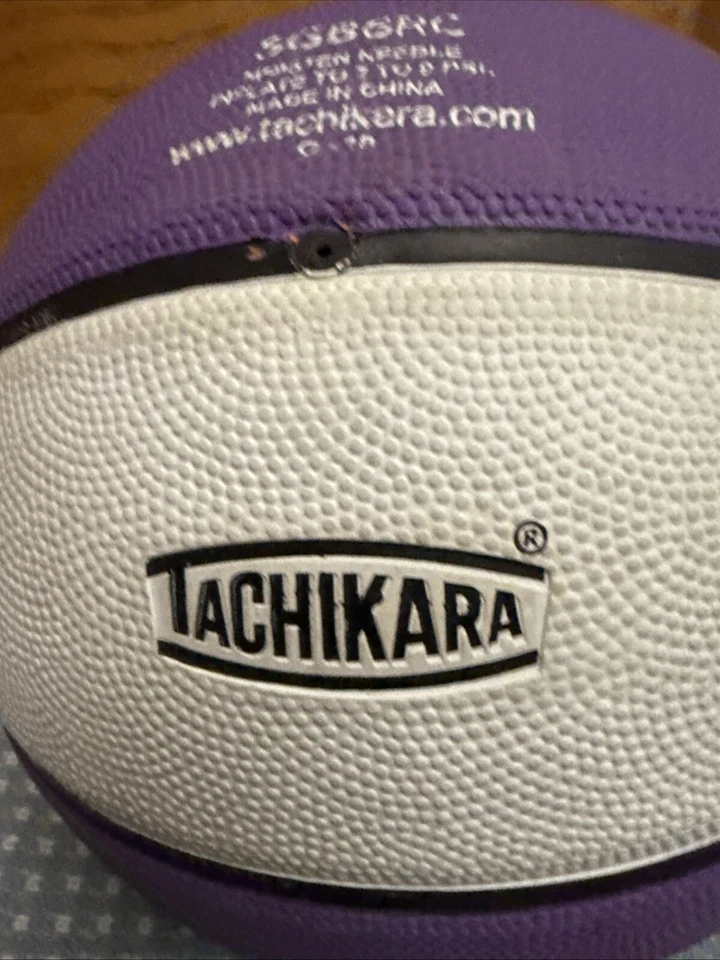 Tachikara Intermediate Size, 2-Tone Rubber Basketball Purple G-18 Sgb6rc Foto 3 de 4
