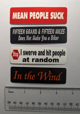 Motorcycle Helmet Stickers Set of 4 New
