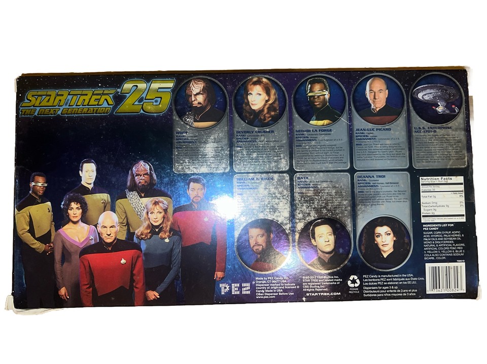 PEZ Star Trek: The Next Generation Collector's Set - 8 Character Dispensers Limited Edition