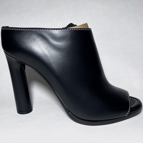 Burberry Women’s Lightwell Peeptoe Mules in Black Size EU 38 (US 8)