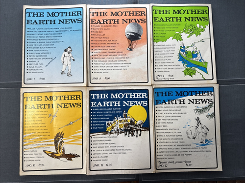 Mother Earth News Magazine Complete Year 1971 7-12 Homesteader Prepper Gardening