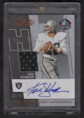 Ken Stabler LAST AUTOGRAPH Produced 2-Years after passing 2017 Panini HOF Card