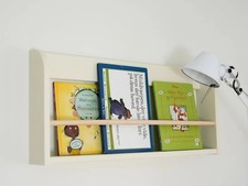 Bookshelf For Kids Nursery And Playroom Wall Mounted Shelf And Storage MDF Cream