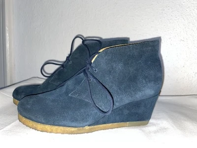 Clarks Boots Stiefelette   Gr 3,5 / 36 blau Schnürschuh - Bild 1 von 4