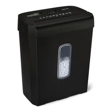 AMAZON BASICS HEAVY DUTY CROSS-CUT PAPER AND CREDIT CARD SHREDDER - BLACK