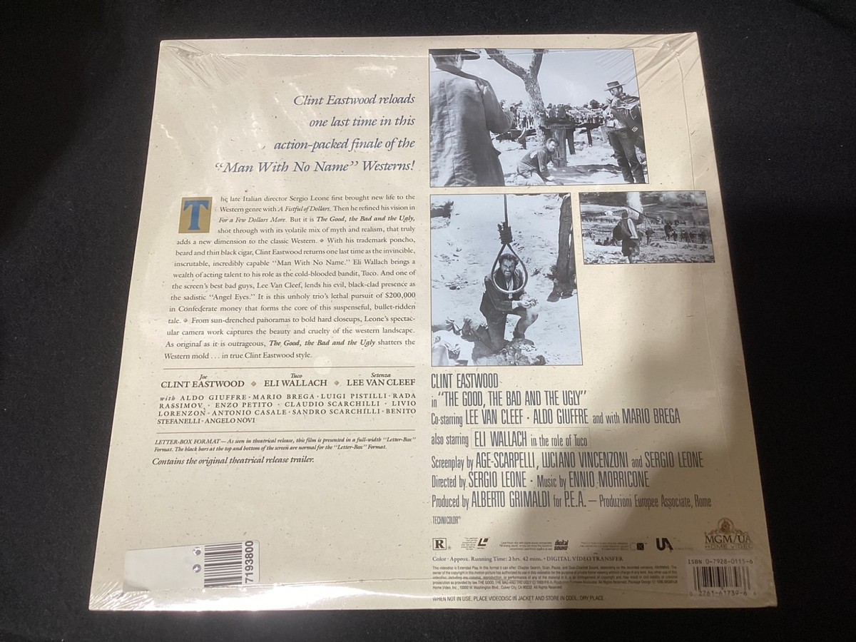 The Good, the Bad and the Ugly (Laserdisc) for sale online | eBay