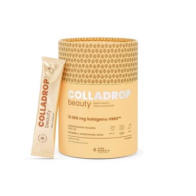Aura Herbals Colladrop Beauty, HMG Kollagen, Mango 10000 mg, 30 Portionsbeutel