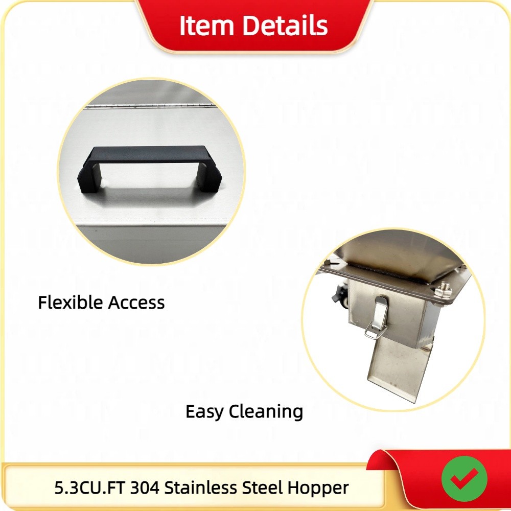 100KG Transfer Hopper 150L Stainless Steel Hopper Industrial Plastic Injection