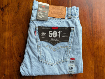 Original Levis 501 Jeans hellblau LOT 501 32/32 NEU mit Etikett