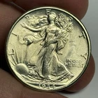 Lustrous Mint State 1934-P Walking Liberty Silver Half Dollar, Orig Uncirculated