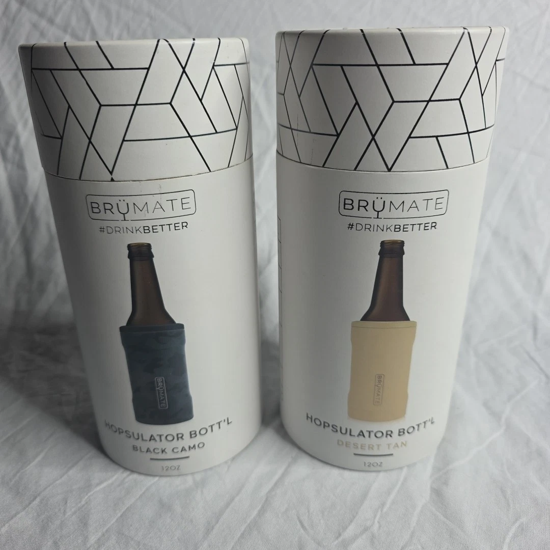 2 Pack Brumate Hopsulator Bott'l Bottle Cooler 12 oz Drink Holder (BDO)