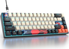 Fogruaden RGB Wired 60 Percent Keyboard Mechanical, 68 Keys Gaming Keyboard 60
