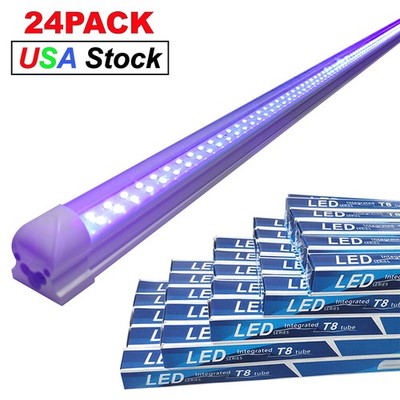 24*4FT T8 Integrated UV Led Blacklight Bar 40W for Visible Fluorescent Materials