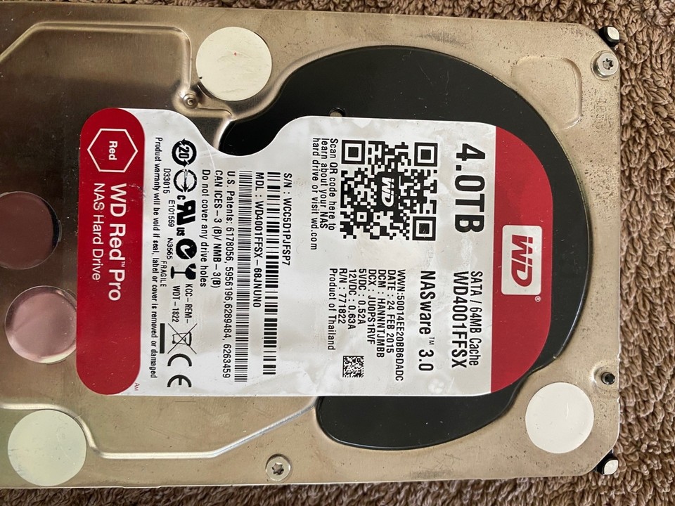 Western Digital Red Pro WD4001FFSX 4TB SATA III 3.5