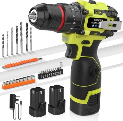 16,8V Akku Bohrmaschine 2x2000mAh 50Nm 3-in-1 20 Drehmoment 34 Teile 3/8