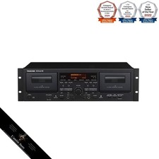 TASCAM 202MKVII 202MK7 Double Cassette Deck Dual Playback Recording Mixing Black