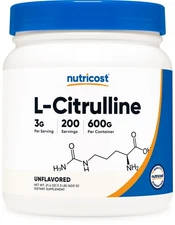 Nutricost L-Citrulline (Base) Powder - (600 Grams)
