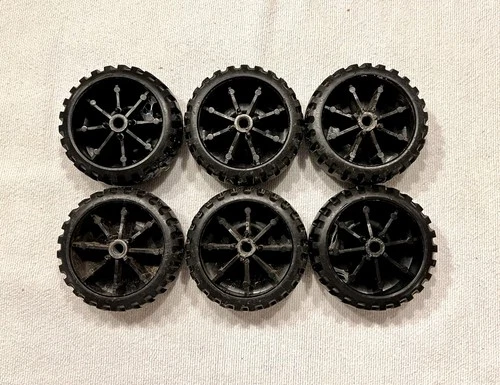 Set (6) 1960's/1970's Tonka Blown Plastic Wheels Original Tires