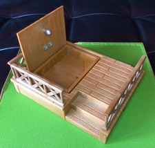 Sun Deck/Hot Tub with Cover and Railings for a  Sylvanian Families Log Cabin
