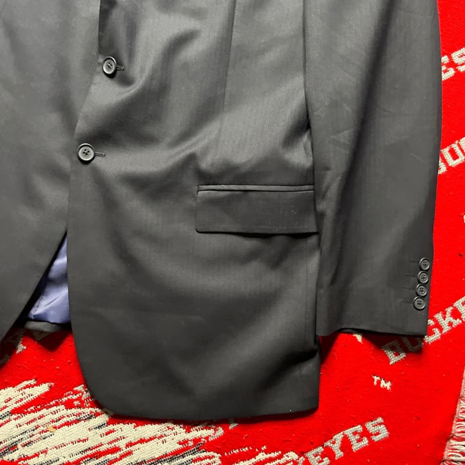 M&S Men Black Regular Fit Suit Jacket | 44” Chest image 4