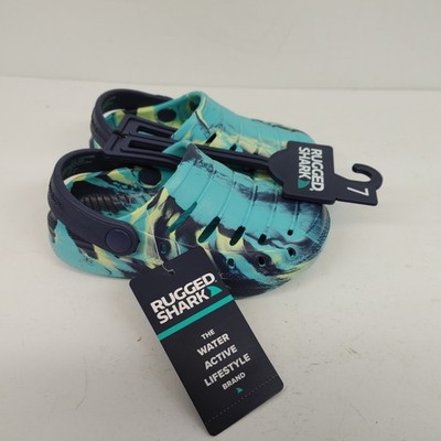 Rugged Shark EVA Clog Blue Small Boys Size 7