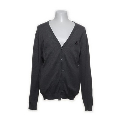 JFB Collection, Strickjacke, Herren, Größe: XL, Grau, Baumwolle, Fischgräte #tXX