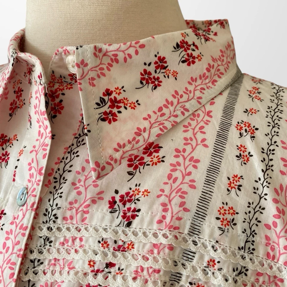 Jamaica Bay Woman Size 2X Cotton Long Sleeve Button Front Shirt Top - Image 2 of 4