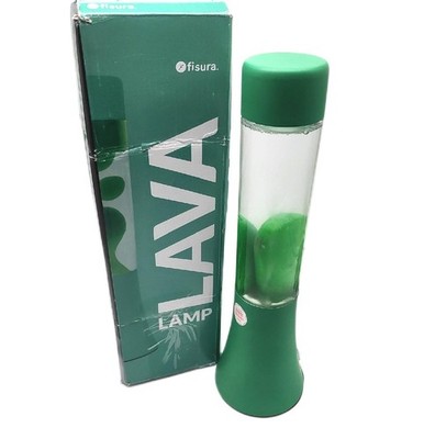 Fisura Lava Lampe Leuchte Wohnaccessoires Grüne Lava 30 cm Basis transparent Flü