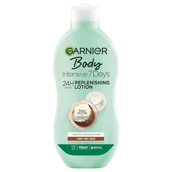 3 x Garnier Body Intensive 7 Days Replenishing Lotion Shea Very Dry Skin 400ml