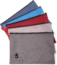 5 Pack Canvas Zipper Tool Bag Set, 13.3" x 9.4" 14oz Heavy 01. 5 Colors_A4 