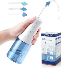 Cordless Electric Neti Pot - 300ml Nasal Irrigation for All Ages