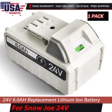 6.0Ah 24V Battery Replace for Snow Joe  Sun Joe iON 24V 24VBAT-LTX 24VBAT-LTW