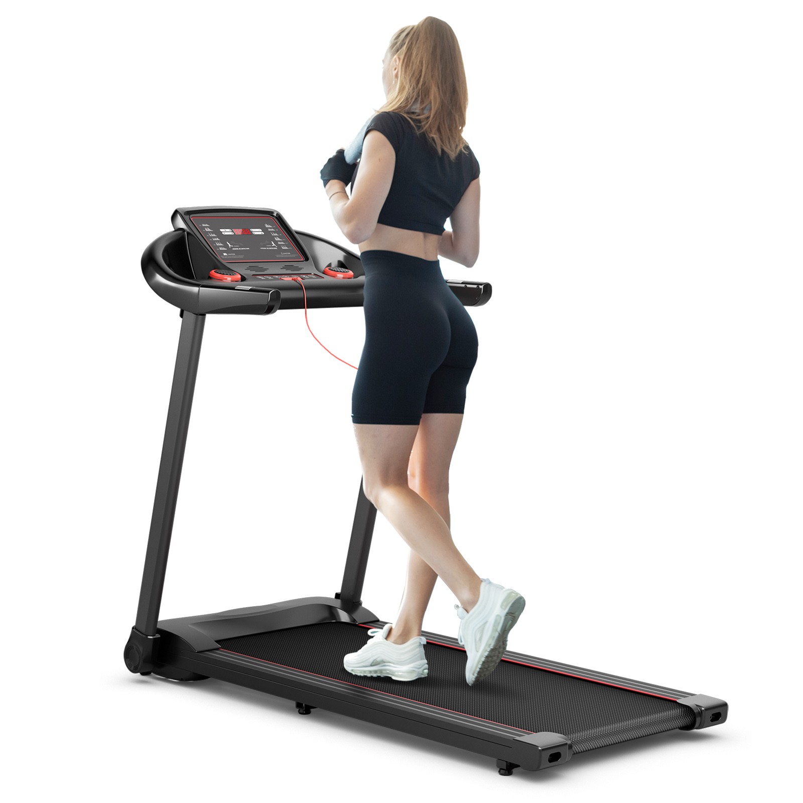 Costway 2.25HP Electric Running Machine Treadmill Bluetooth Speaker APP Control