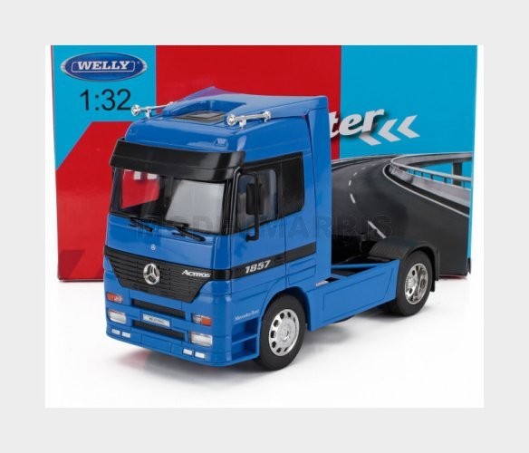 Welly WE32280B Mercedes Benz - Actros 1857 Traktor Lkw 2-Achsen 1998 - Blau - 1/-image