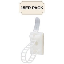 15x Kopp Selbstklebende Kabelklemmen Wei&szlig; Kabelhalter Kabelclip Kabelmanagement